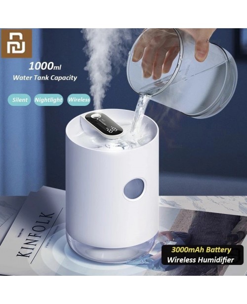 Air Humidifier 1L 3000mAh Portable Wireless USB Wa...