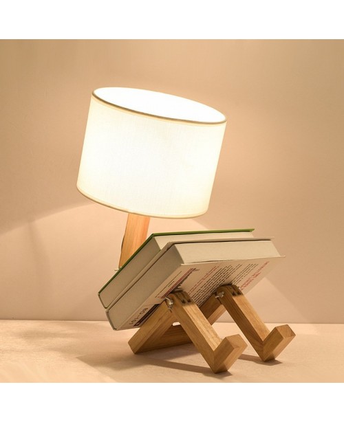 Desk Lamp Creative Bedroom Desk Lamp Wooden Bedsid...