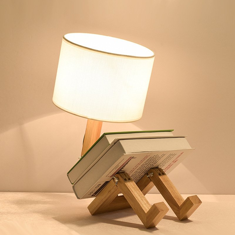 Desk Lamp Creative Bedroom Desk Lamp Wooden Bedsid...