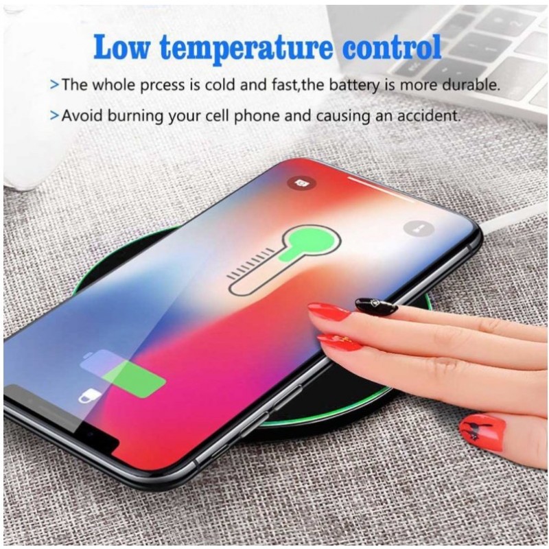 Aluminum Alloy Disc Wireless Charger QI10W Fast Charge Wireless Charger