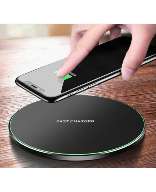 Aluminum Alloy Disc Wireless Charger QI10W Fast Ch...