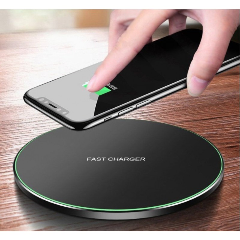 Aluminum Alloy Disc Wireless Charger QI10W Fast Ch...