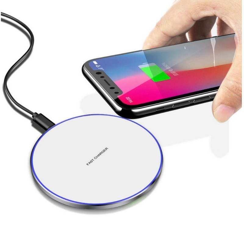 Aluminum Alloy Disc Wireless Charger QI10W Fast Charge Wireless Charger