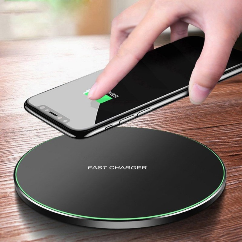 Aluminum Alloy Disc Wireless Charger QI10W Fast Charge Wireless Charger