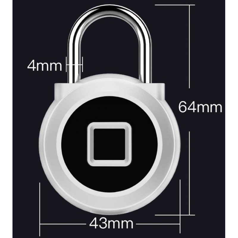 Smart Fingerprint Padlock Bluetooth APP Unlocking Electronic Locker Anti-theft Fingerprint Lock