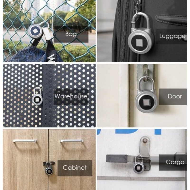 Smart lock fingerprint padlock mobile phone APP control Bluetooth unlocking luggage fingerprint lock trolley case fingerprint lock
