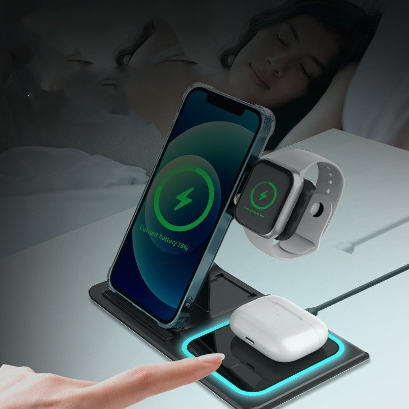 Three-in-one Wireless Charger Electrical Foldable ...