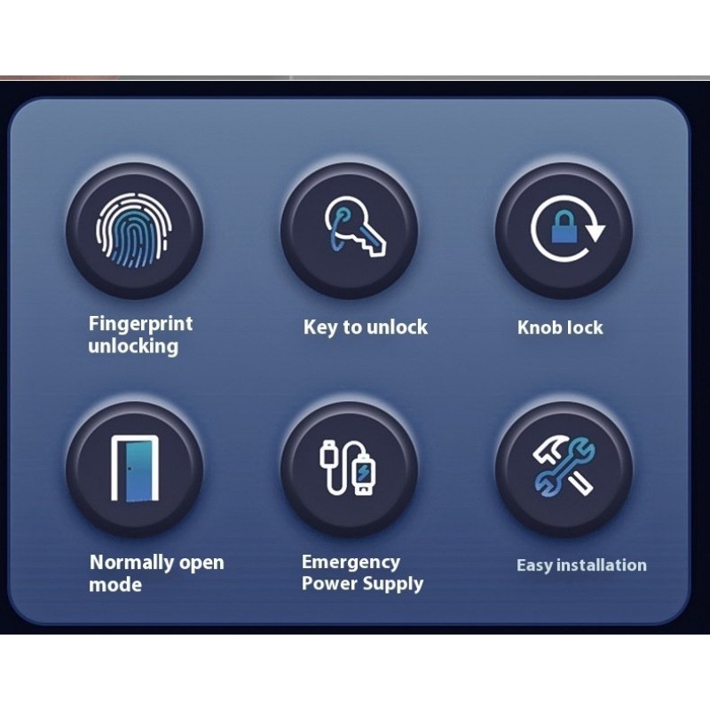 Smart Round Door Lock Ball Lock Household Smart Lock One Hold Open Fingerprint Lock