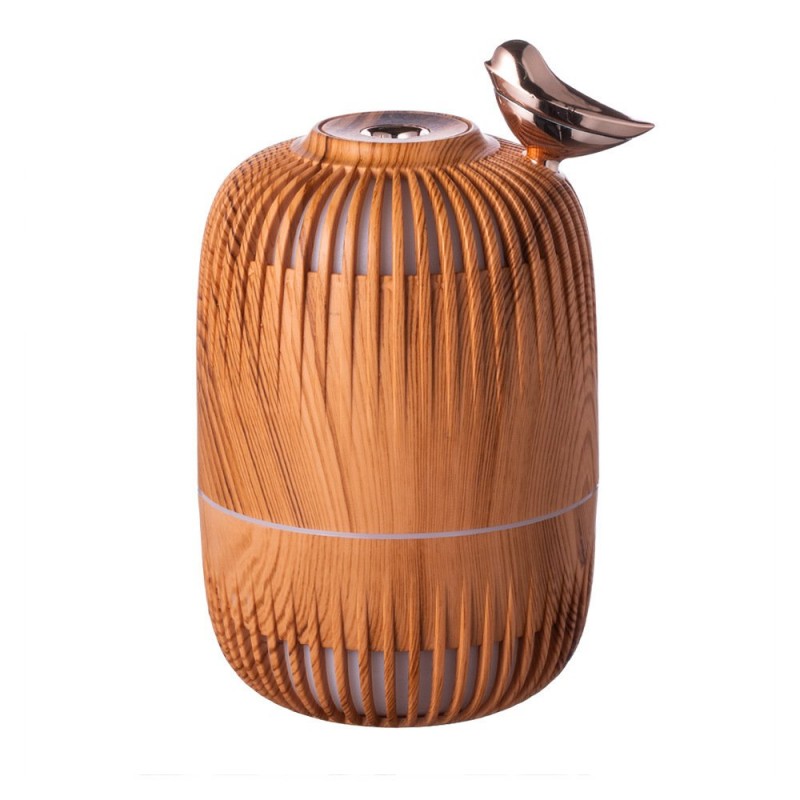 Compact Wood-grain Design Humidifier For Office And Home Use With Mist-spraying Function
