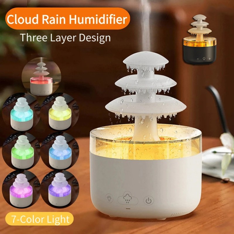 New Cloud Rain Air Humidifier Essential Oil Aromat...