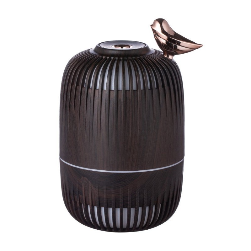 Compact Wood-grain Design Humidifier For Office And Home Use With Mist-spraying Function